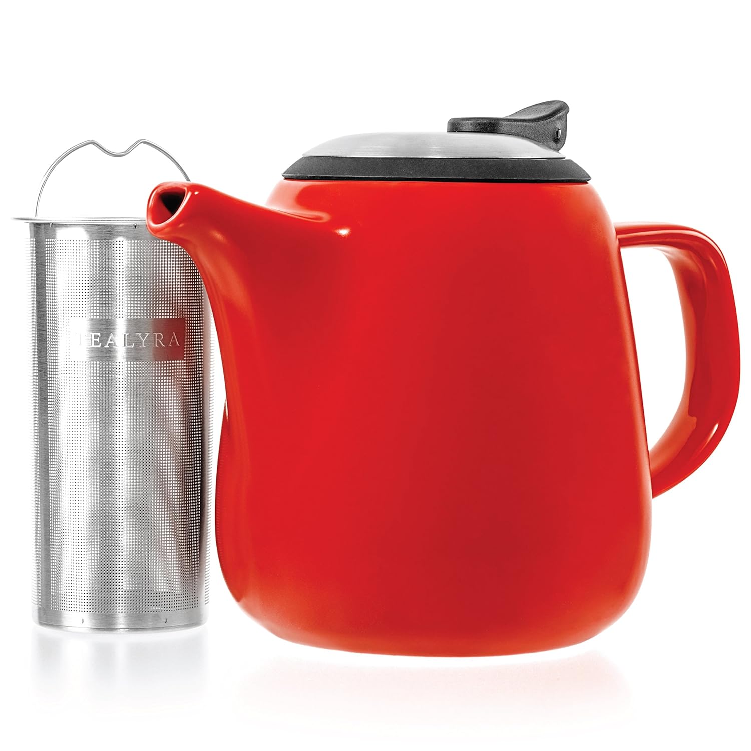 Tealyra Daze Ceramic Teapot in Red 800ml (23 Cups) Small Stylish