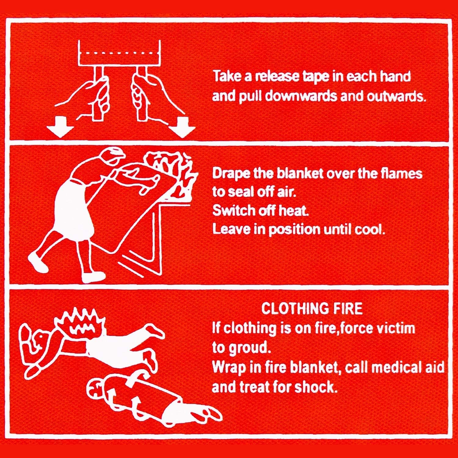 N2 2-Pack/Emergency Fire Blanket/Flame Retardant Survival Gear and Equipment by B&W Systems/Safety Cover for Kitchen/Fireplace/Car/Office/Warehouse/Emergency Supplies Tested in The USA: Home & Kitchen