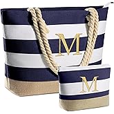 YOOLIFE Beach Bags for Women - Travel Canvas Beach Tote, Pool Waterproof Bag, Travel Essentials, Gifts for Women Birthday