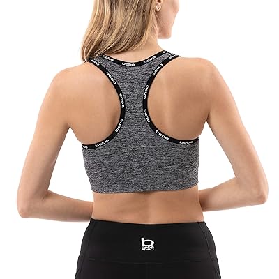 Buy Bebe Sport Women S Seamless Built Up Racer Back Mini Logo Sport Bra Online In Vietnam B08xjwld28