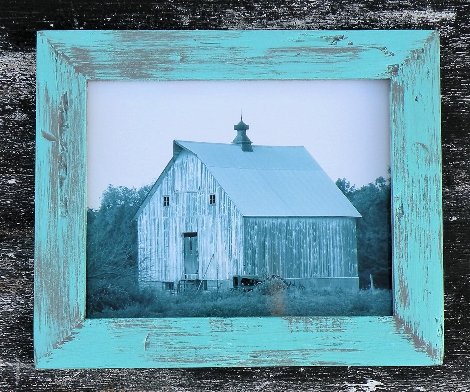 Amazon Com Distressed Handmade Barn Wood Picture Frame Black And