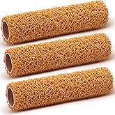 3 Pcs 9 Inch Textured Paint Roller Set, Small Textured Roller for Painting | Textured Popcorn Ceiling Roller for Walls, Paint Roller for Home Improvement Paint Supplies Tan