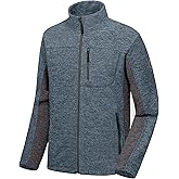 Little Donkey Andy Men's Winter Warm Polar Fleece Golf Jacket Lightweight Thermal Hiking Running Travel Jacket