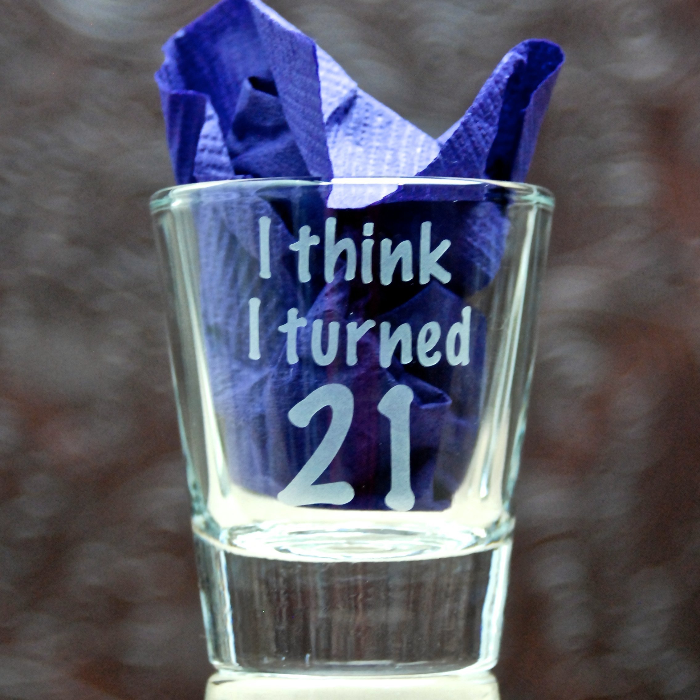 1.5 oz Custom Shot Glass Glass Etched Personalized Shot Glass
