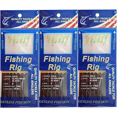 Buy Fishing Rigs Saltwater Fishing Bait Rigs 12 Packs Real Fish Skin Sea Rigs Luminous Rigs With Hooks Swivels And Snaps For Freshwater Size 4 6 8 Online In Turkey B084tp8hgy