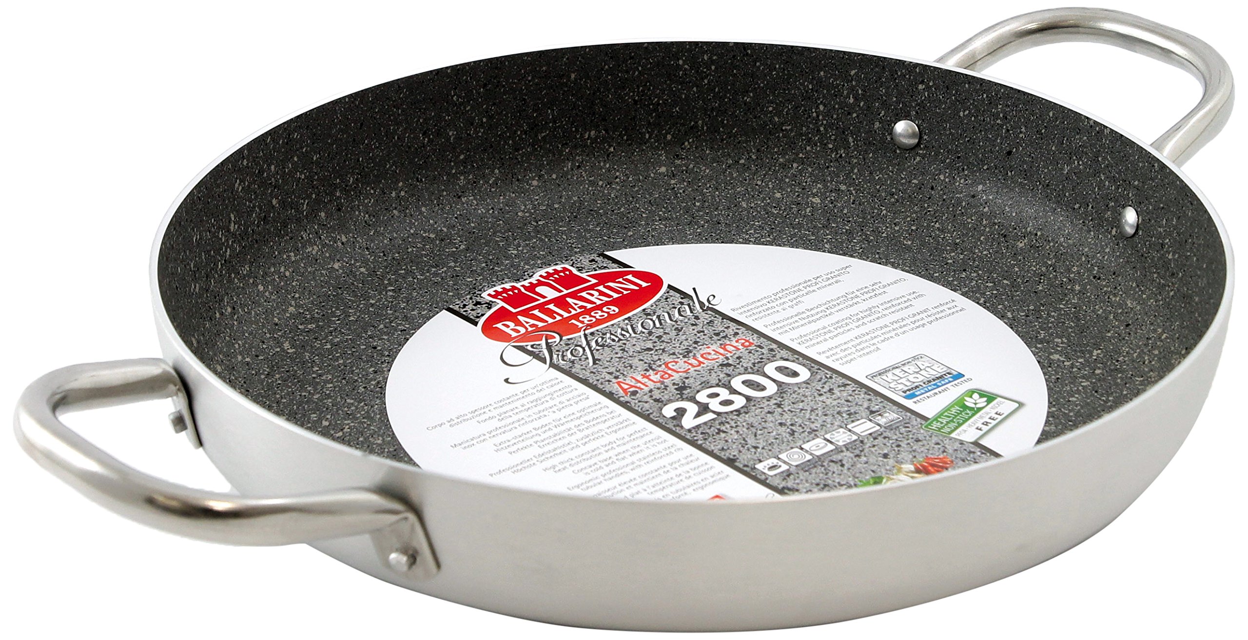 Ballarini B53T64 Frying Pan, 2 Handles, Diameter 40 cm, Professional Granite