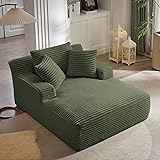 50" Oversized Chaise Lounge Chair Indoor Plush Faux