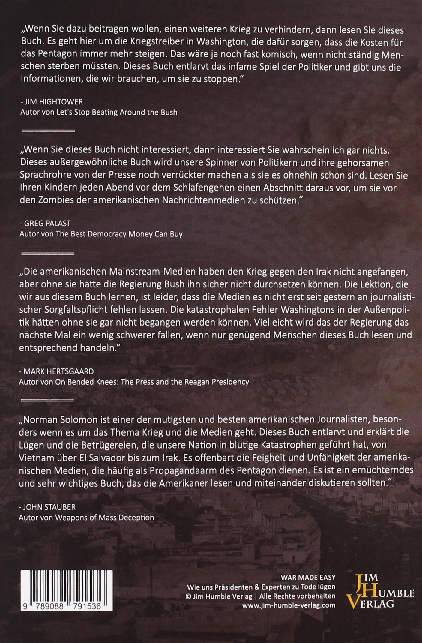 War Made Easy Wie Uns Prasidenten Und Experten Zu Tode Lugen Solomon Norman 9789088791536 Amazon Com Books