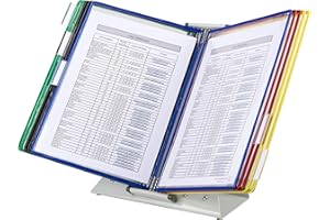 DJOIS by Tarifold - Desktop Reference & Display System - Durable Steel Wire Frames - Letter-Size - 10 Double-Sided Pockets - 20 Sheet Capacity - Expandable - Made in France - Assorted Colors