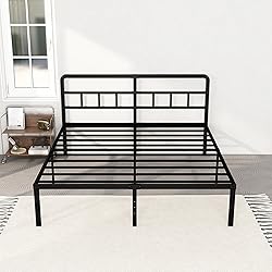 DiaOutro King Size Bed Frame with Headboard, 18