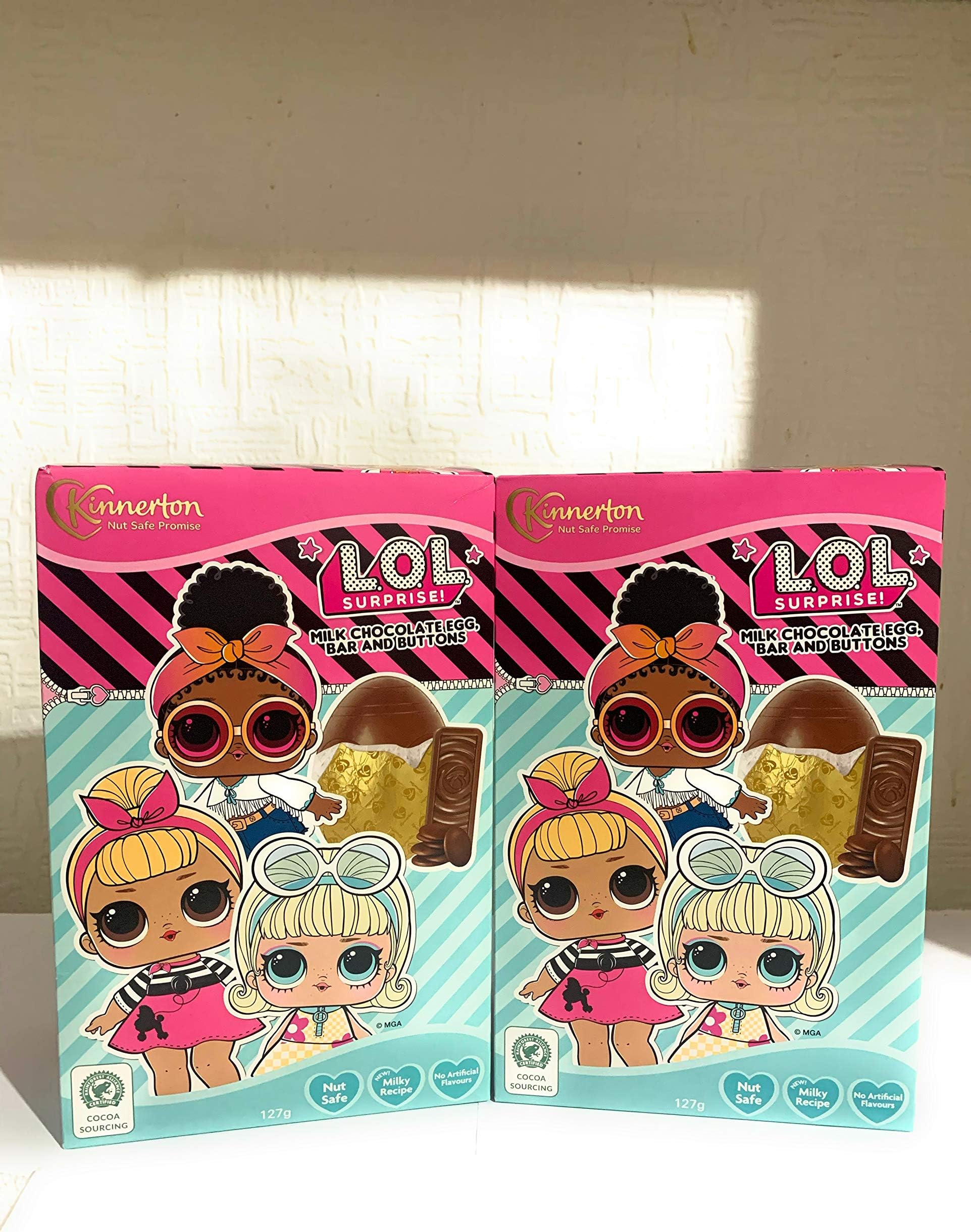 Kinnerton L.O.L. Surprise! Milk Chocolate Easter Pack 142g, Pack of 2.
