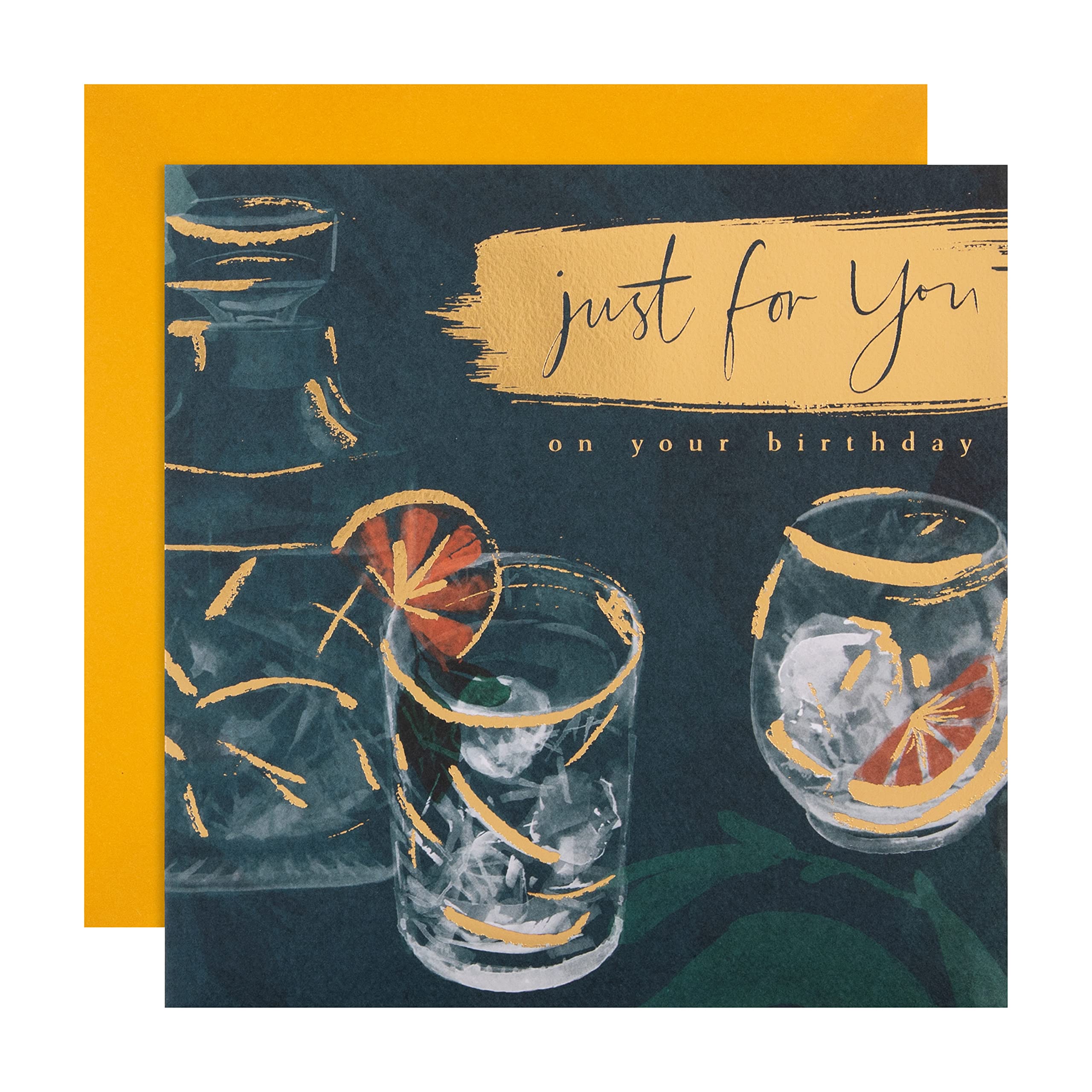 Hallmark General Birthday Card - Illustrated Drinks Design