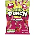 Sour Punch Bites, Sweet Strawberry Fruit Flavor,Soft & Chewy Candy, 5 Ounce Bag, Pack of 12