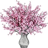 Sggvecsy 10 Pcs Babys Breath Artificial Flowers Gypsophila Bouquets Bulk Real Touch Fake Silk Flowers for Home Wedding DIY Floral Arrangement Kitchen Table Centerpiece Festival Decoration (Pink)