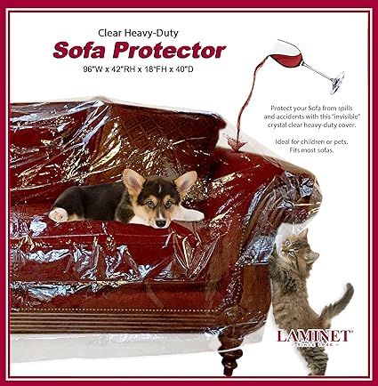 Laminet Thick Crystal Clear Heavy Duty Water Resistant Sofa Couch