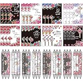 Christian Notebooks and Bible Verse Pen - 48 Pcs Scripture Ballpoint Pens Inspirational Notepads with Cross and Flower Pattern Religious Prayer Journal Christian Gift Bulk for Women Teacher Students