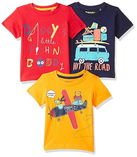 Baby-Boys Regular fit T-Shirt (Pack of 3)