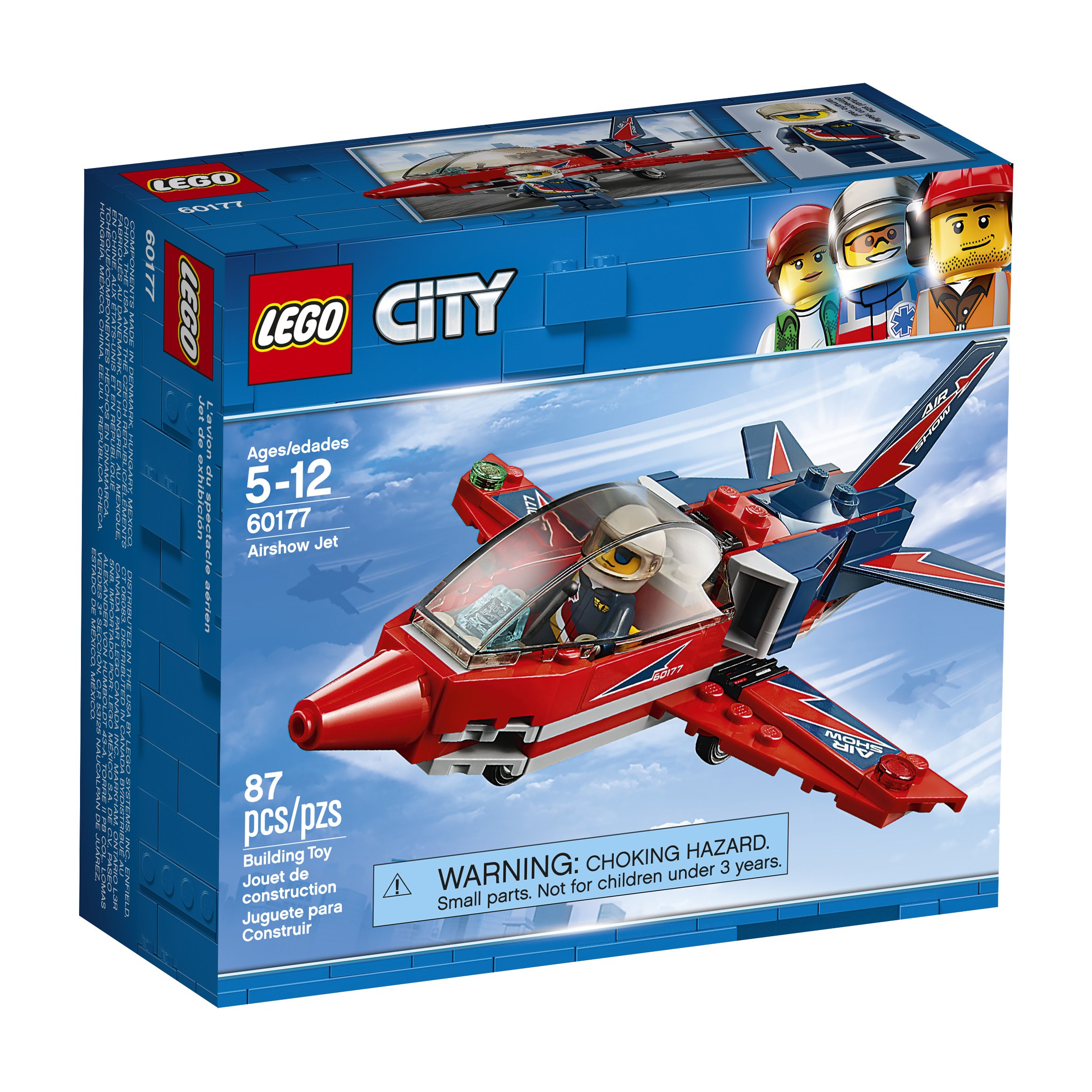 LEGO City Airshow Jet 60177 Kit de construcción (87 piezas)