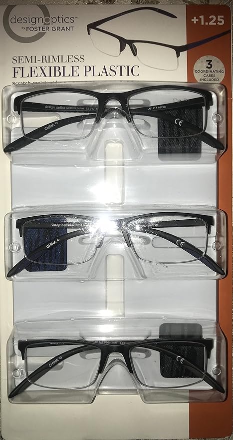 design optics reading glasses 3 pack