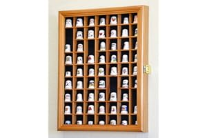 SFDISPLAY.COM,LLC. 59 Opening Thimble/Small Miniature Display Case Cabinet Holder Wall Rack 98% UV Lockable