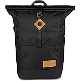 JanSport Hatchet Rolltop Backpack - 17-inch Padded Laptop Sleeve, Spacious Main Compartment, Dual Water Bottle Pockets, Black
