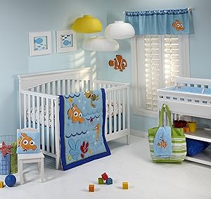 Disney Nemo Wavy Days 4 Piece Crib Bedding Set