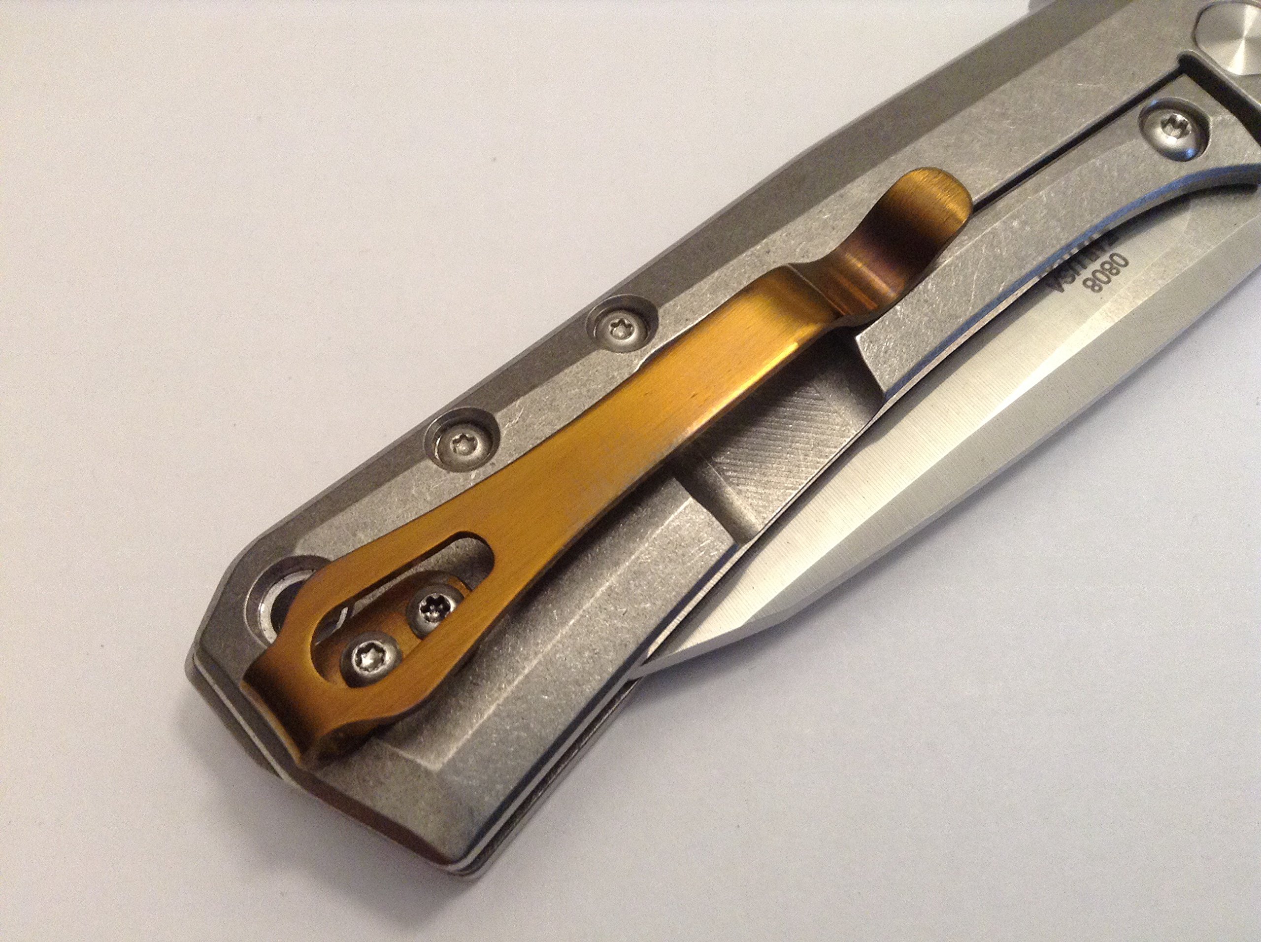Titanium Deep Carry Pocket Clip for Zero Tolerance ZT0808 ZT808 ZT0550 ZT0450 ZT0560 ZT0561 Knife