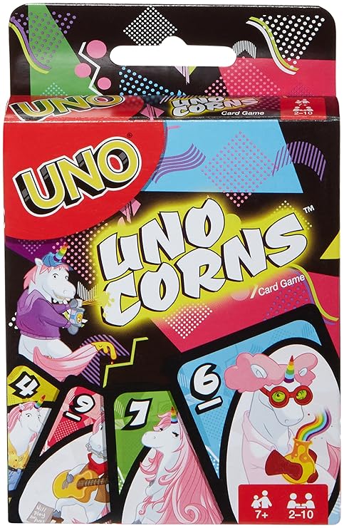 Mattel Games FNC46 UNO (Uni-) Corns Kartenspiel, Einhorn Spiel geeignet für 2 - 10 Spieler, Spieldauer ca. 15 Minuten, ab 7 J