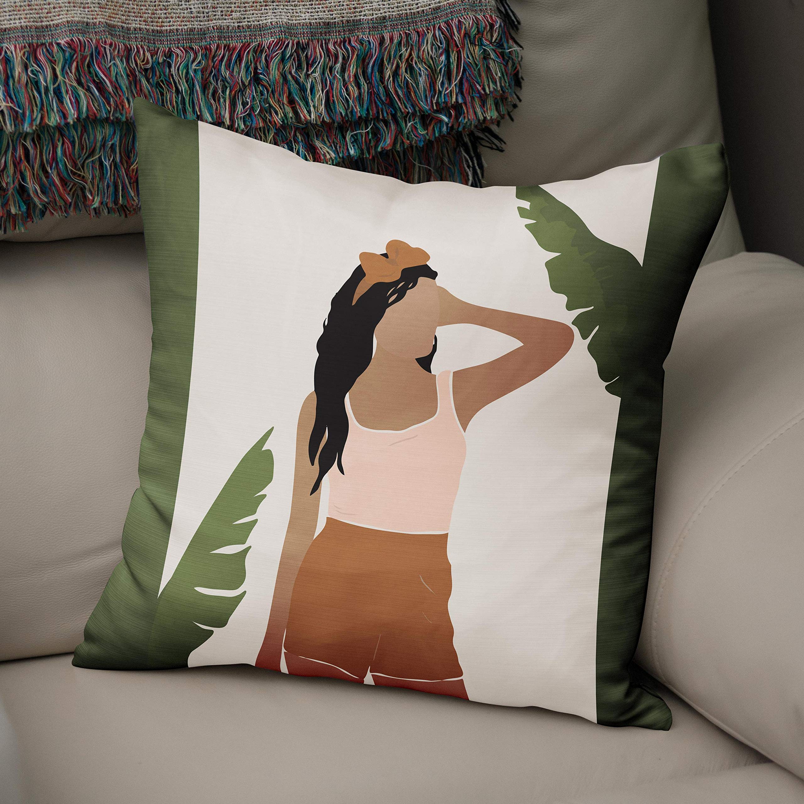 Bonamaison, Decorative Cushion Cover - 50% Cotton 50% Polyester - 43x43cm - Designed and Manufactured in Turkey — image 1
