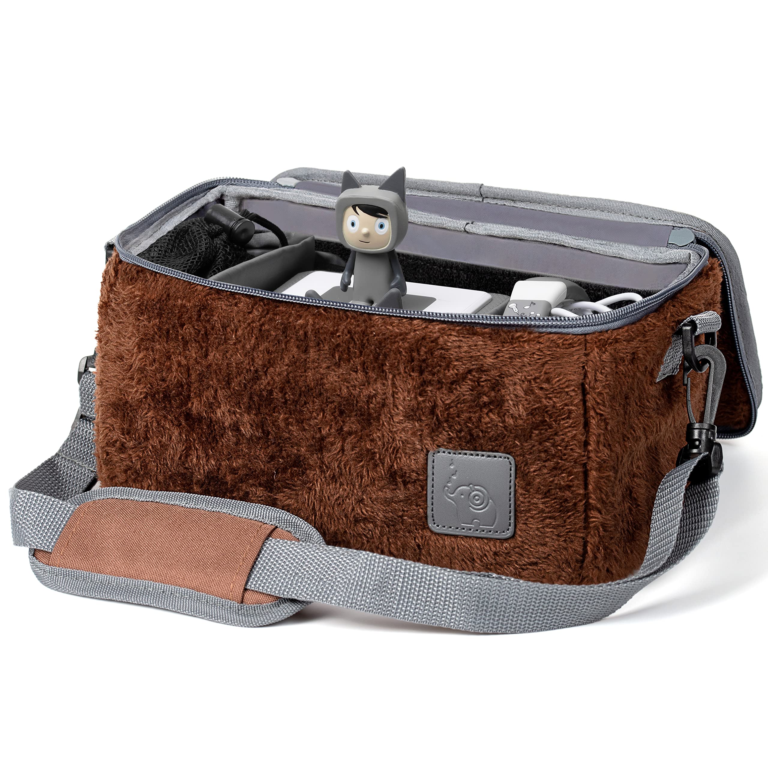 fantifant Music Box Bag for Toniebox and Tigerbox [+ Mesh Bag] Flexible Transport Bag for Tiger Box and Toniebox Bag for Box and Accessories I Special Edition Teddy