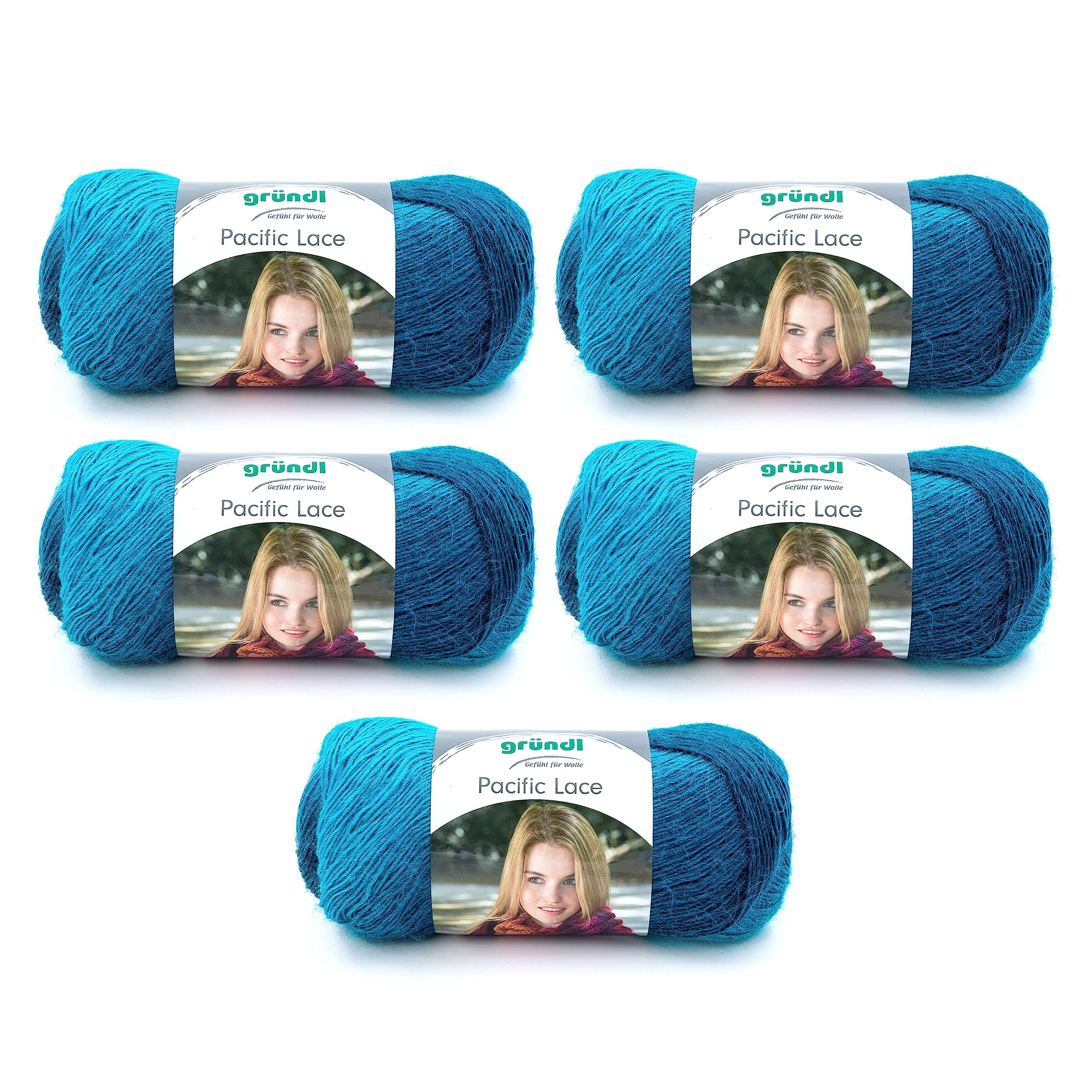 Grundl Pacific Lace - ocean 01 - Pack of 5