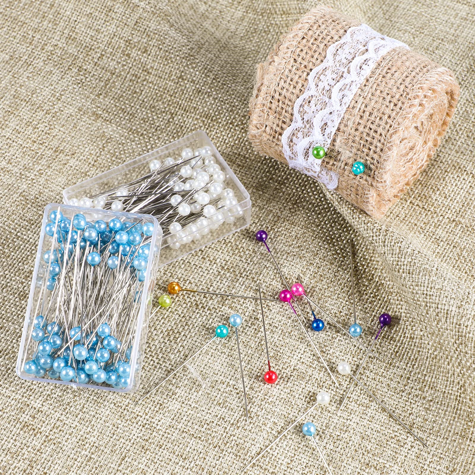 AIEX 1200 Pieces Sewing Pins Multicolor Head Pins Straight for Dressmaker Jewelry Decoration Sewing Projects(1.57inch)