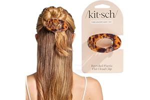 Kitsch Small Flat Claw Clips for Women - Stylish Flat Hair Clips for Women, Strong Hold for Thick & Fine Hair | Non-Slip for 