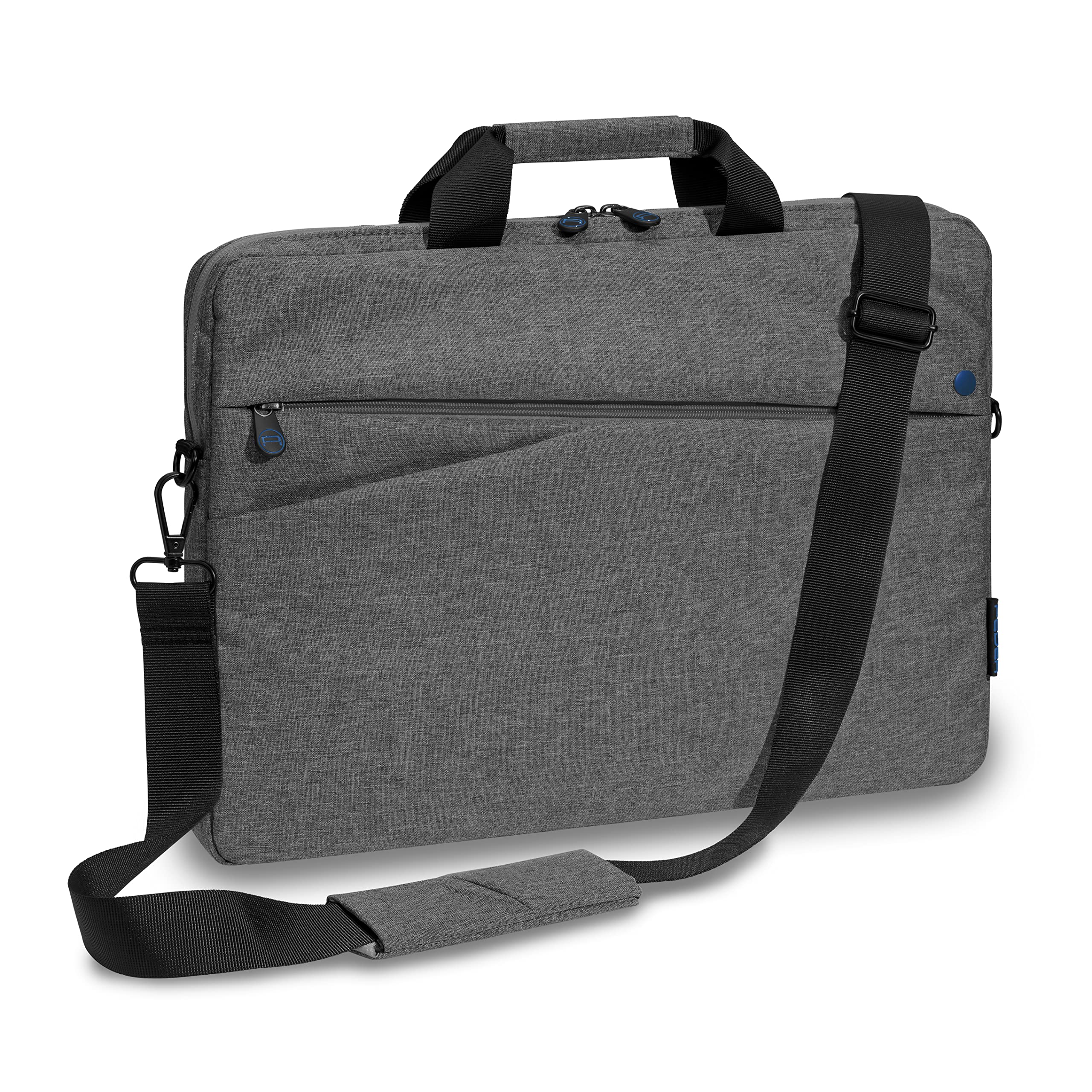Pedea Laptop Bag Fashion Notebook Bag up to 17.3 Inches (43.9 cm) Shoulder Bag with Shoulder Strap Grey/Blue