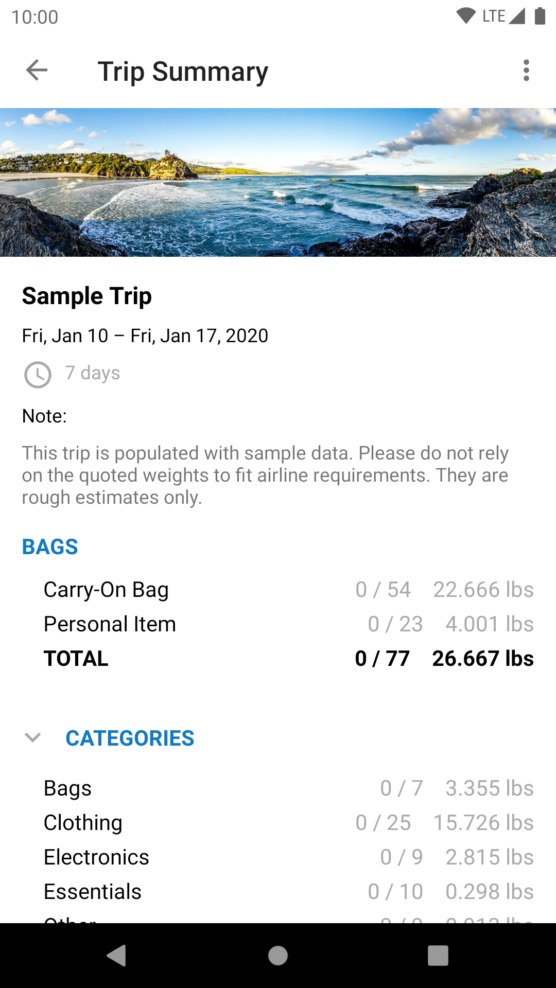 OneBag Pro: Packing List Organizer