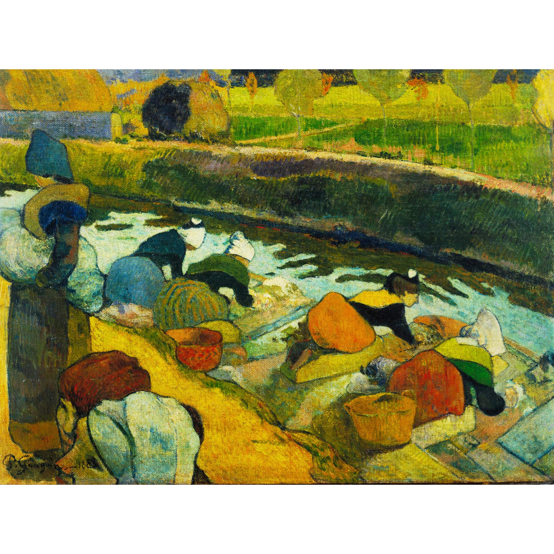 Paul Gauguin Washerwomen Large Wall Art Print Canvas Premium Poster Mural
