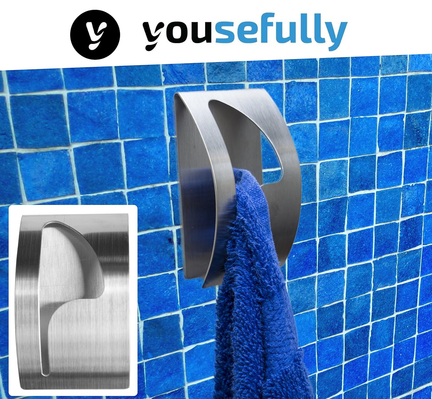 yousefully Handtuchhaken selbstklebend für Küche Bad Dusche Handtücher