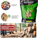 Woodabrix Apple Wood Chips 800g for Charcoal Gas BBQ Smoker 100% Natural view 2