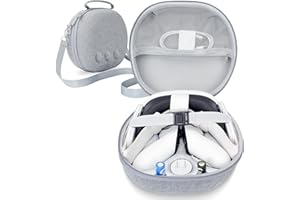 Txtcu VR Carrying Cases Compatible for Oculus Quest 3, Hard Carrying Travel Case Storage, Compatible with Elite Strap VR Head