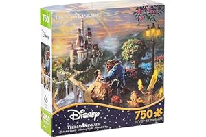 CEACO Thomas Kinkade The Disney Dreams Collection: Beauty and The Beast Falling in Love Puzzle, 750 Pieces, 24" X 18"