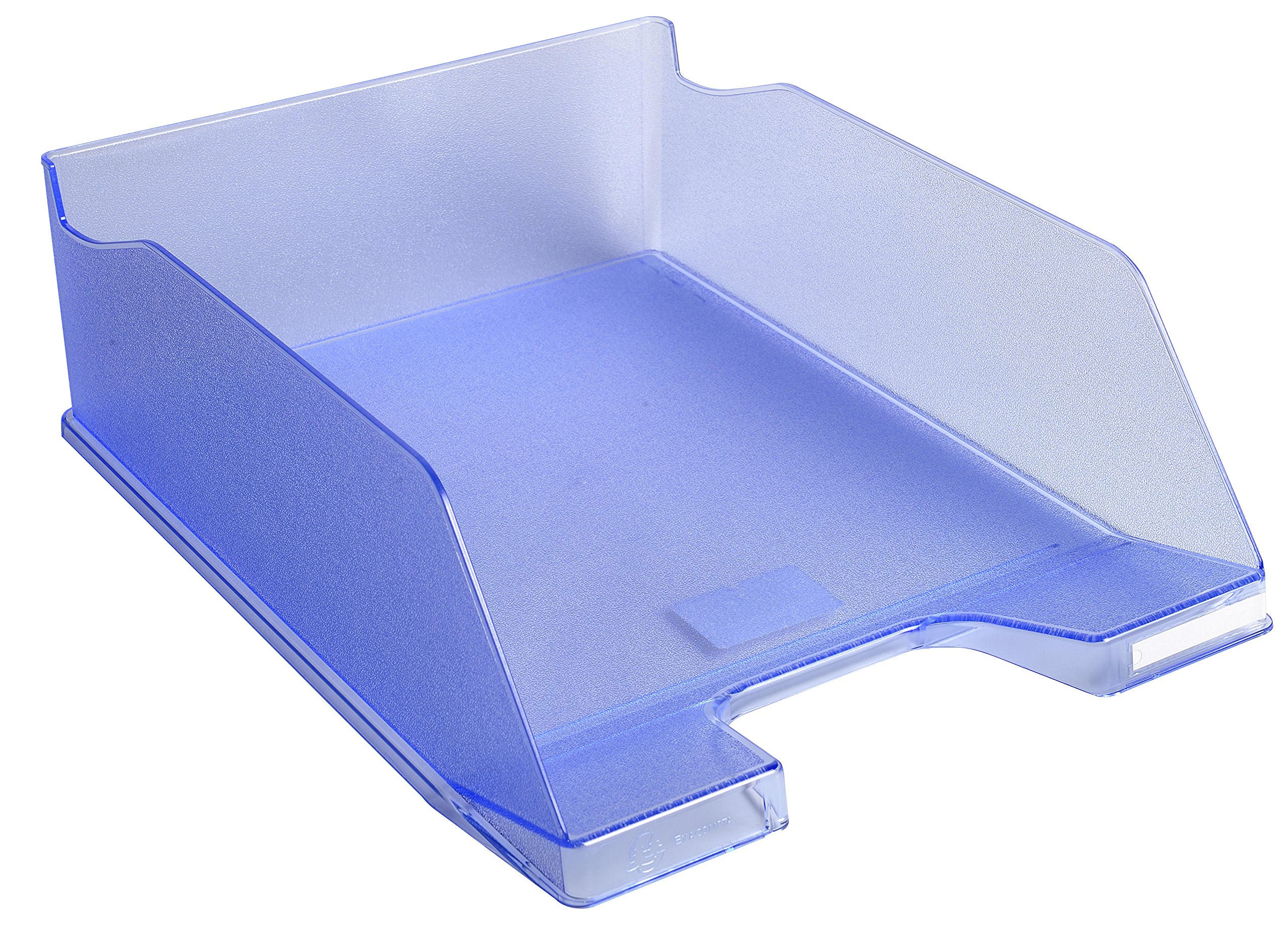 Exacompta - Ref 11510D - Office Letter Tray Combo Maxi - 347 x 255 x 103mm in Size, Suitable for A4 Documents, Stackable With Others, Holds Approx. 750 Sheets - Ice Blue Translucent — image 1
