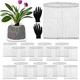 16 Pcs Gopher Baskets 3 Gallon Root Guard Proof Stainless Wire Steel Trap | 10" X 14" Mesh Cage with Gloves Root Protection for Gophers Moles Voles, Bulbs Tubers Trees Orchid Flowers Planting Baskets