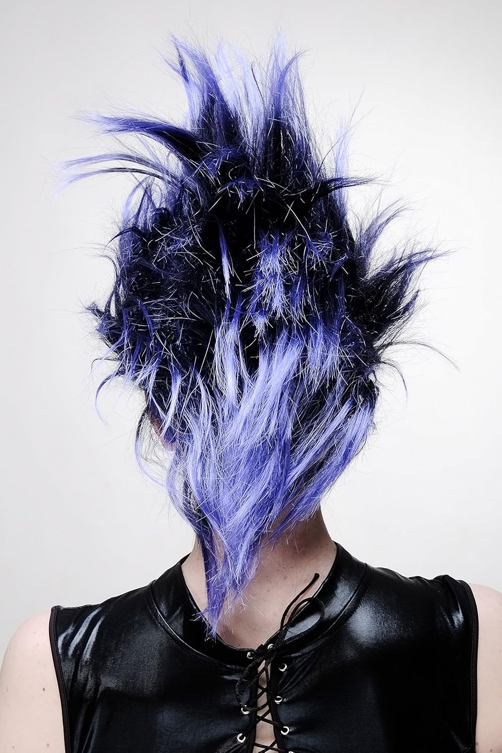 WIG ME UP - Party/Fancy Dress/Halloween Wig Mohawk 80ies Wave Glam Punk Black & Blue, Black-blue-violet (P103PC10), 103 pieces (1 pack) - Image 5