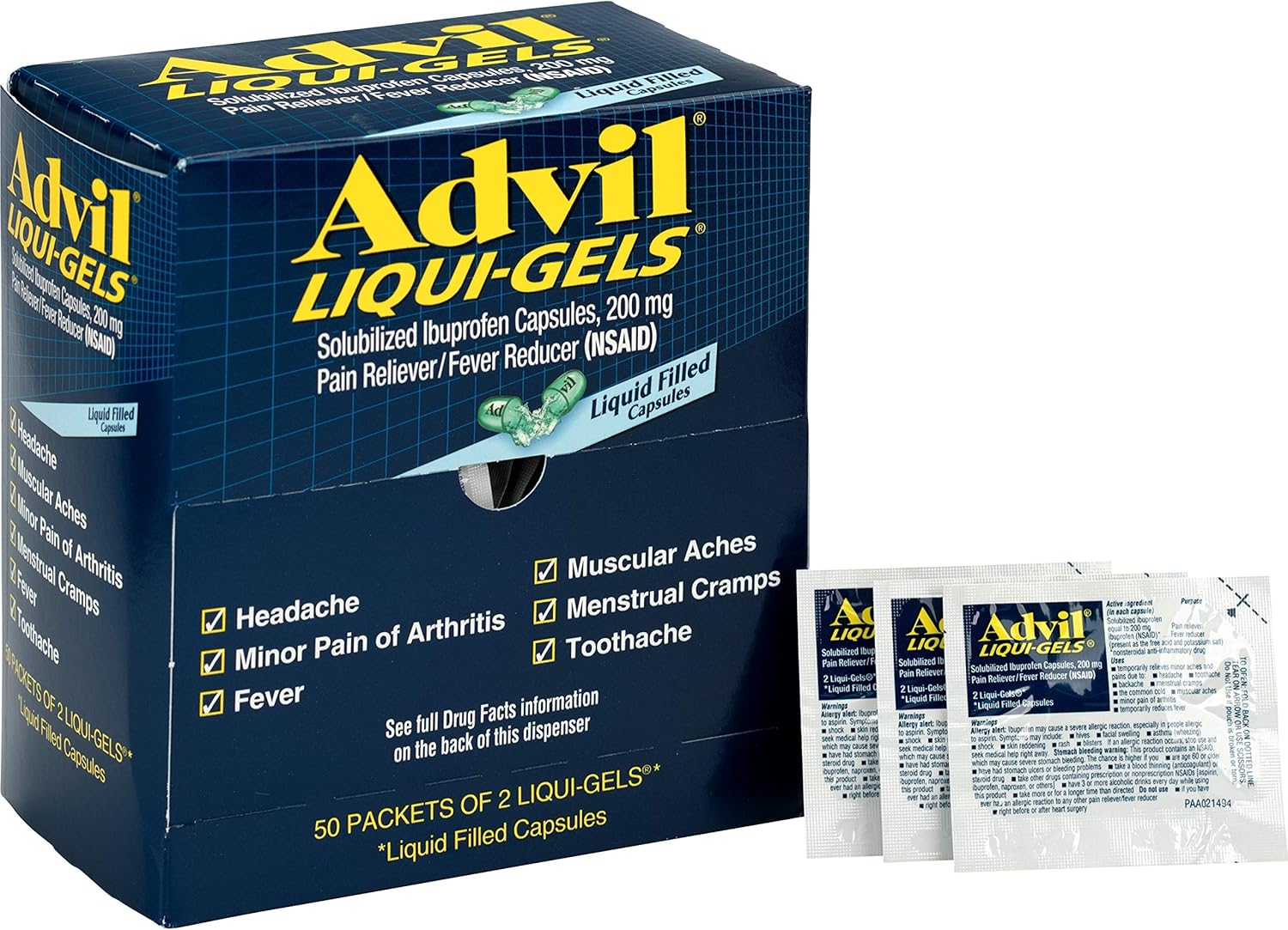 Acme United 016902 Advil LiquiGels, Single