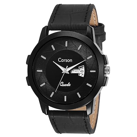 Carson Analogue Black Dial Mens Watch - Cr7114