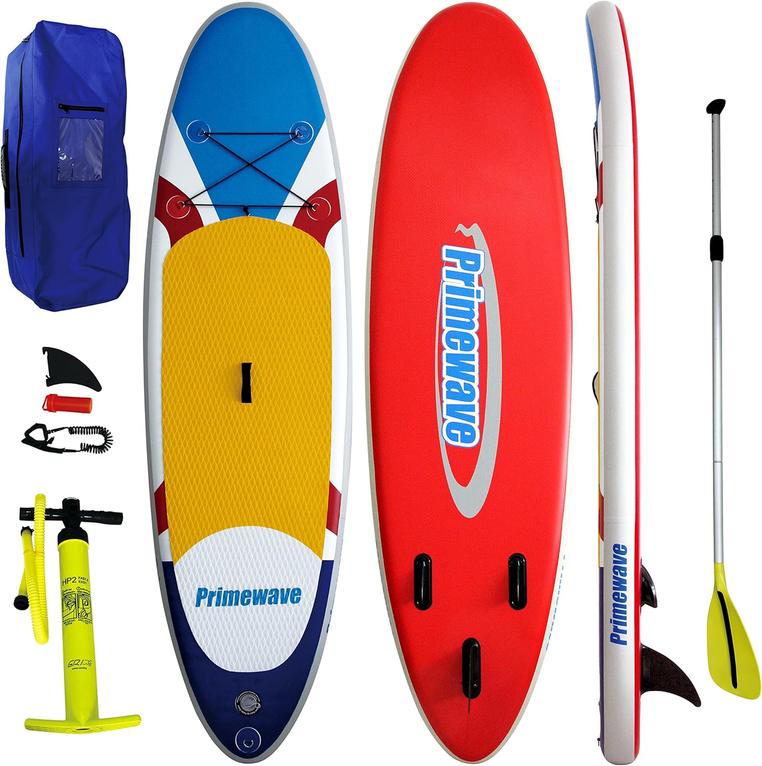 Primewave Inflatable Stand Up Paddle Board 10'2" Long 33" Wide 6" Thick