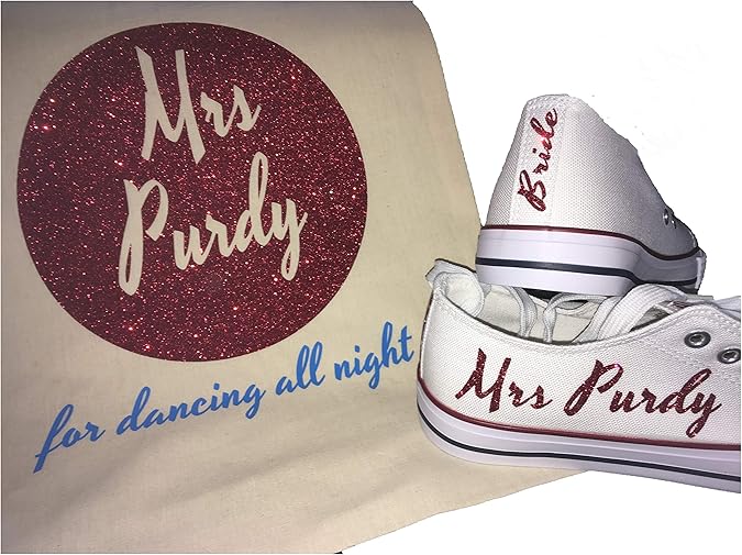 personalised wedding trainers
