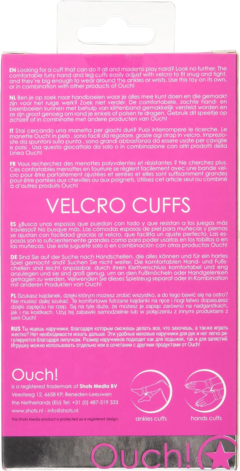 Ouch! Velcro Cuffs From Hand and Ankles Pink, 33 x 5 x 5 cm - Image 5