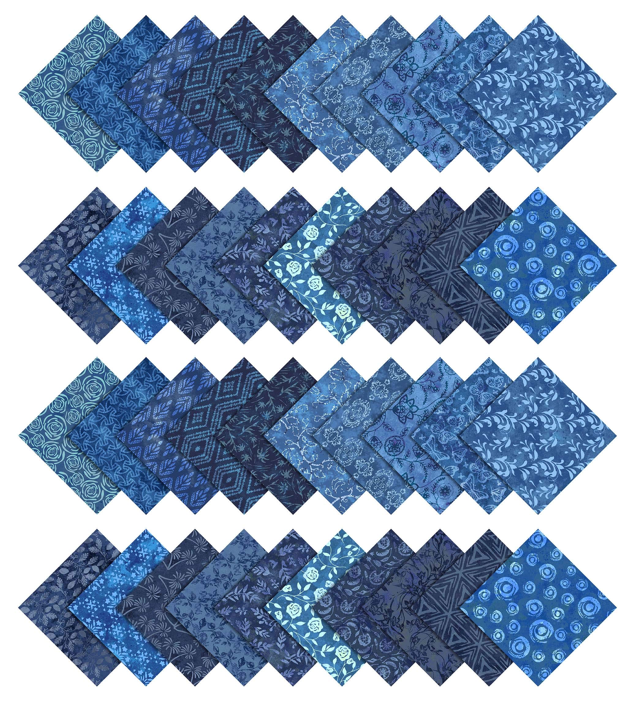 Soimoi Batik Print Precut 5-inch Cotton Fabric Quilting Squares Charm Pack DIY Patchwork Sewing Craft