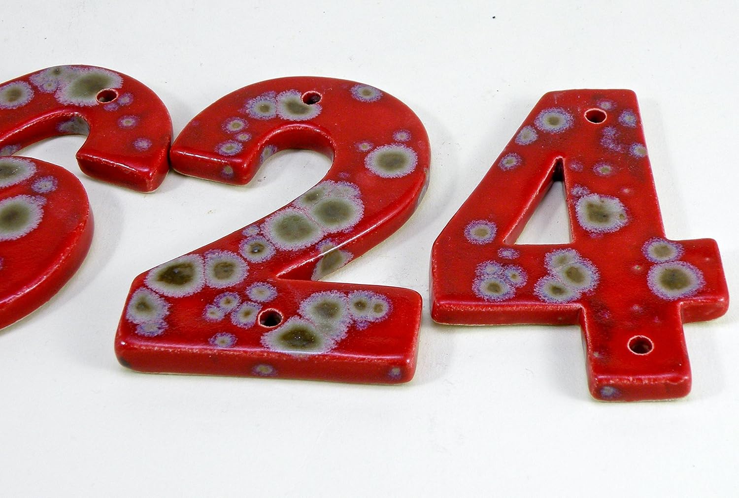 Stoneware House Numbers, House Tiles, Ceramic house Address
